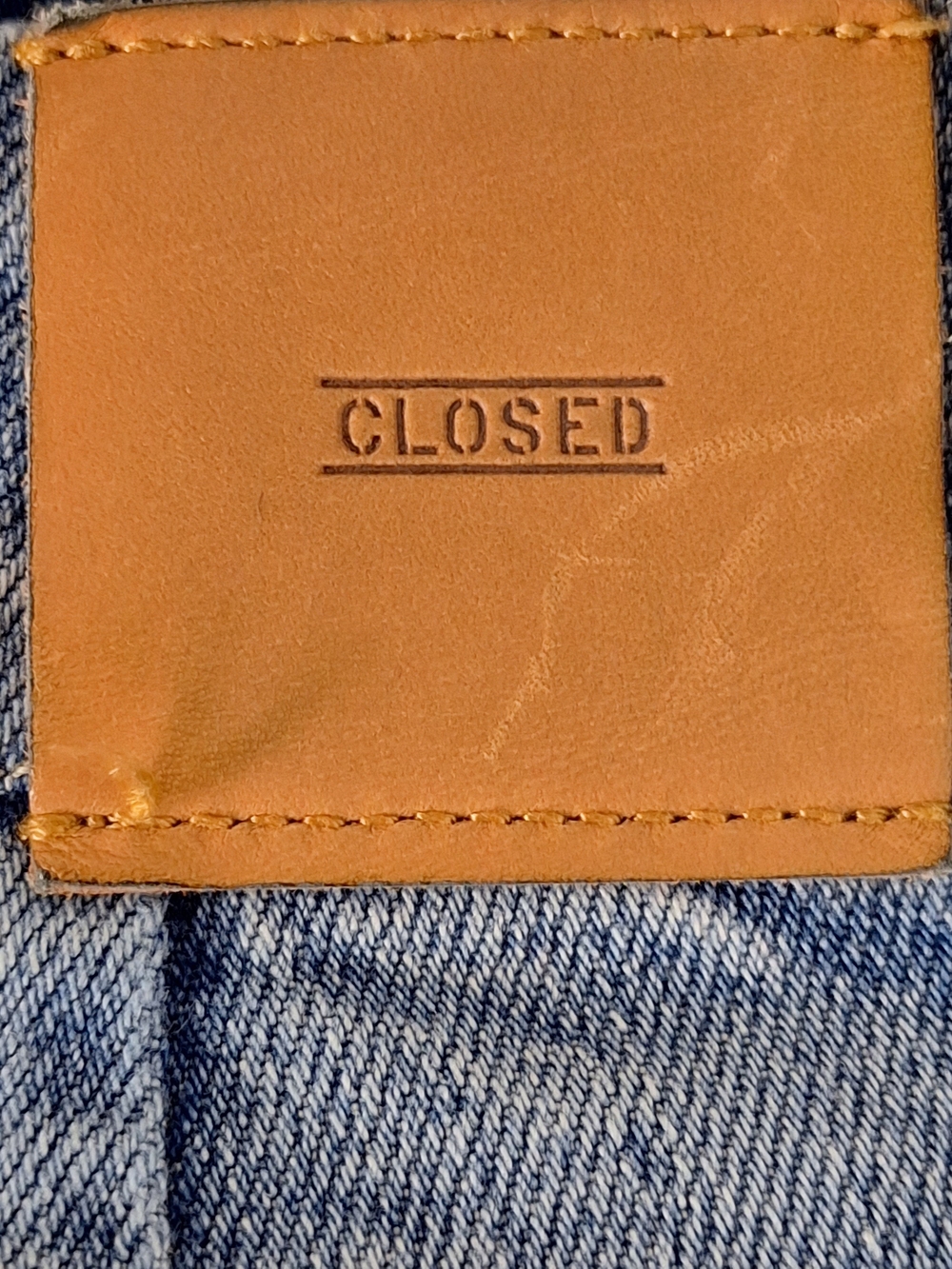 Closed Women's Mina Medium Wash Fray Hem Wide Leg Italian Denim Jeans Size 25 - Picture 9 of 13